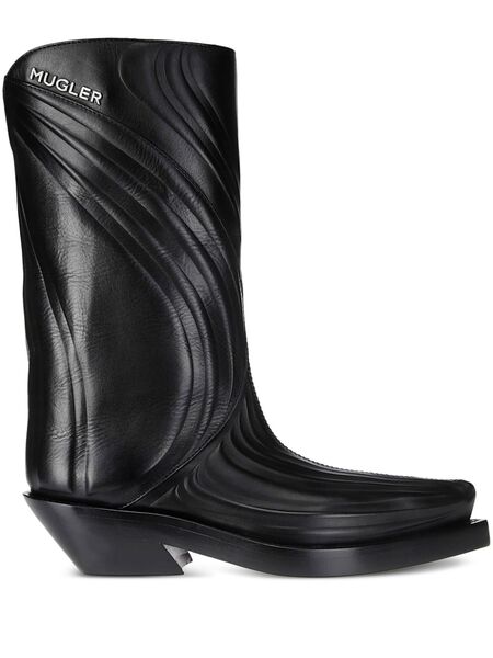  Mugler Botas Santiag - Negro 