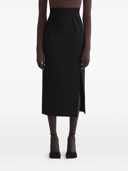  Mugler Falda Con Abertura - Negro 