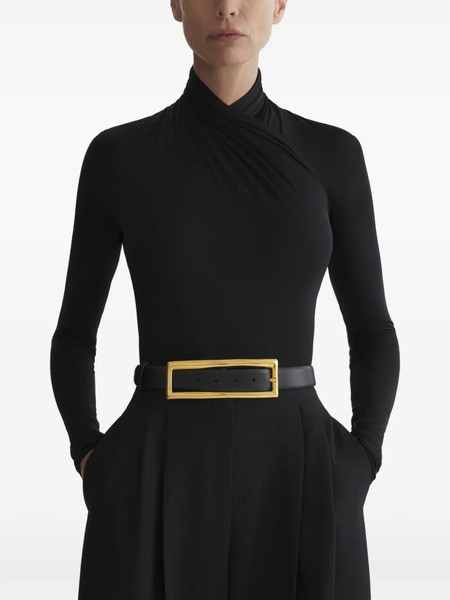  Mugler Top Drapeado - Negro 