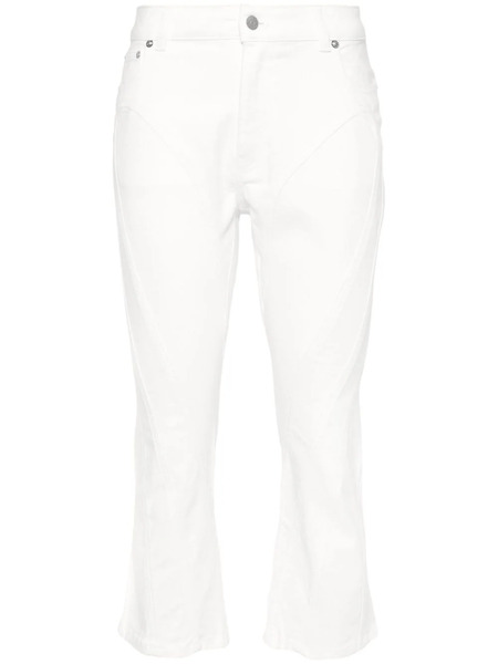  Mugler Vaqueros Capri De Talle Alto - Blanco 