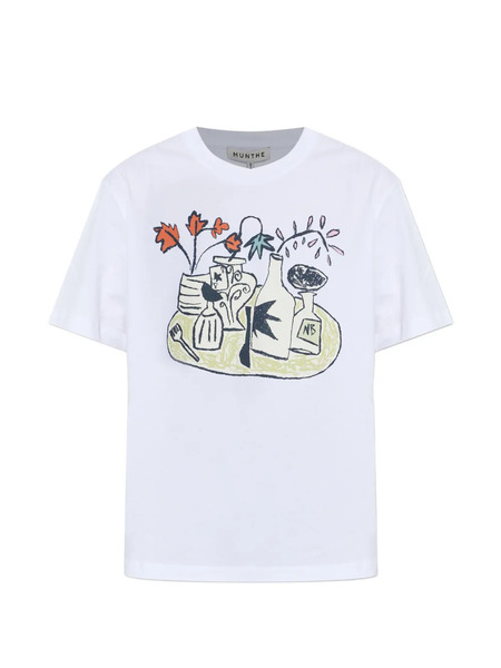  Munthe Camiseta Estampada - Blanco 