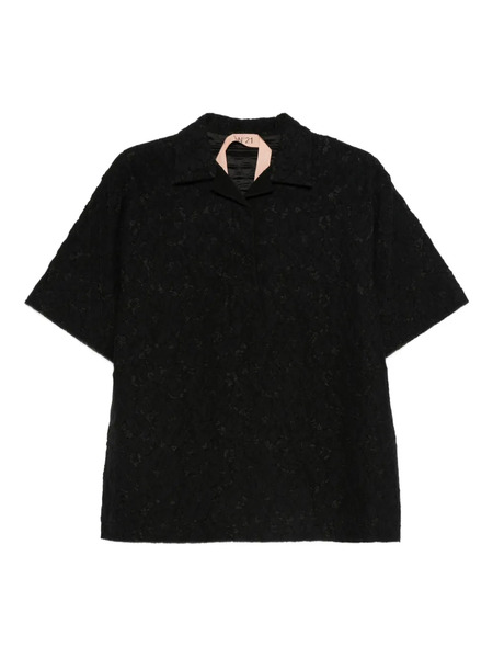  Nº21 Polo Con Detalles De Encaje - Negro 