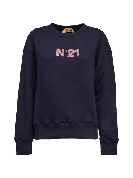  Nº21 Sudadera Con Aplique Del Logo - Azul 