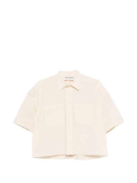  Nackiyé Camisa Dad's Crop Deshilachada - Neutro 