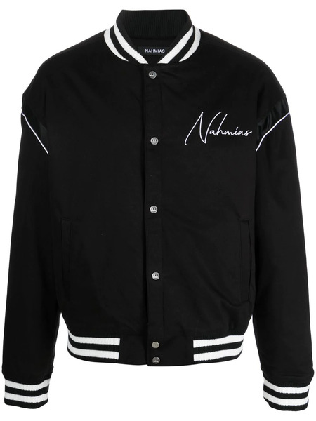  Nahmias Chaqueta Bomber Con Motivo Gráfico - Negro 
