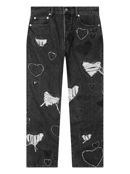  Nahmias Vaqueros Con Diseño Patchwork - Negro 