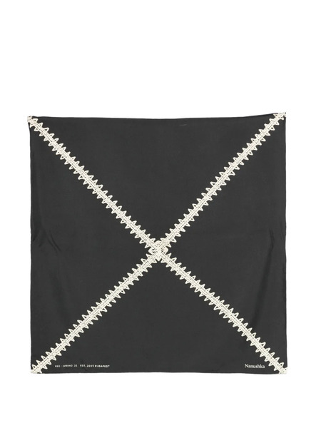  Nanushka Fular De Seda - Negro 
