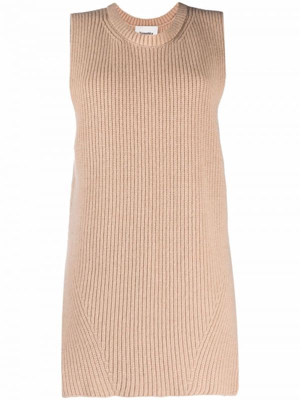  Nanushka Jersey Oversize De Canalé - Neutro 