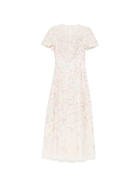  Needle & Thread Vestido Con Bordado Floral - Neutro 