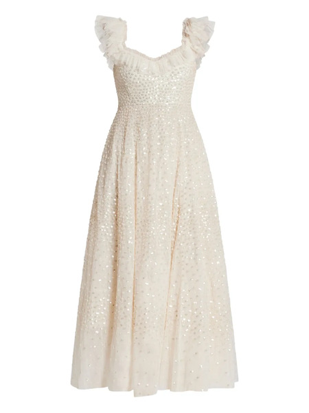  Needle & Thread Vestido Con Lentejuelas - Neutro 