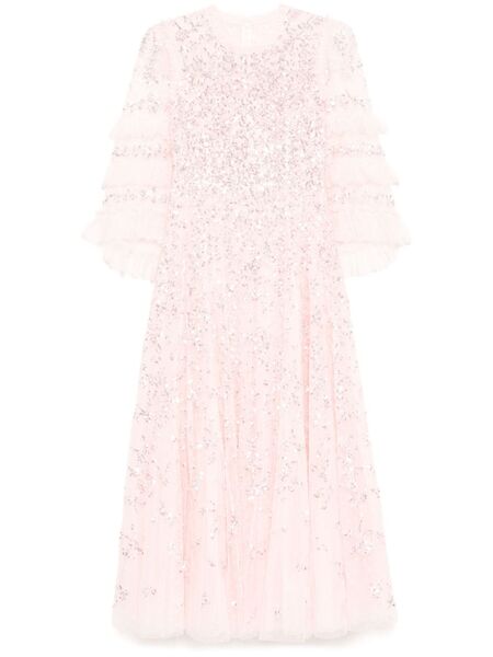  Needle & Thread Vestido De Fiesta Con Encaje Floral - Rosa 