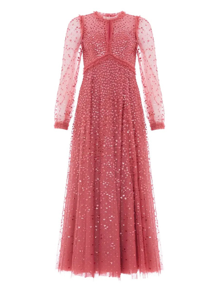  Needle & Thread Vestido Largo Con Lentejuelas - Rosa 