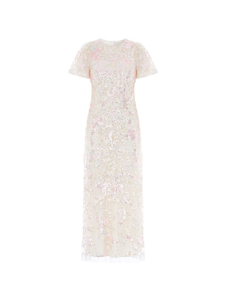  Needle & Thread Vestido Largo Dancing Ribbon - Neutro 