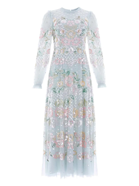  Needle & Thread Vestido Rosalie Con Lentejuelas - Azul 