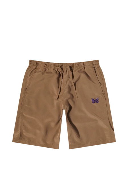  Needles Embroidered-logo Drawstring Shorts - Neutro 