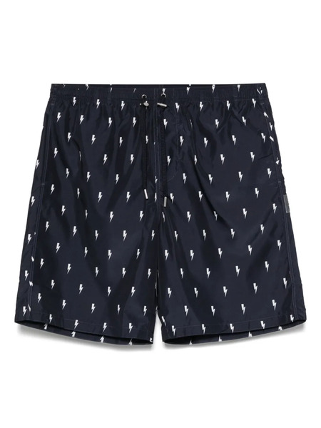  Neil Barrett Bañador Micro Bolts - Azul 