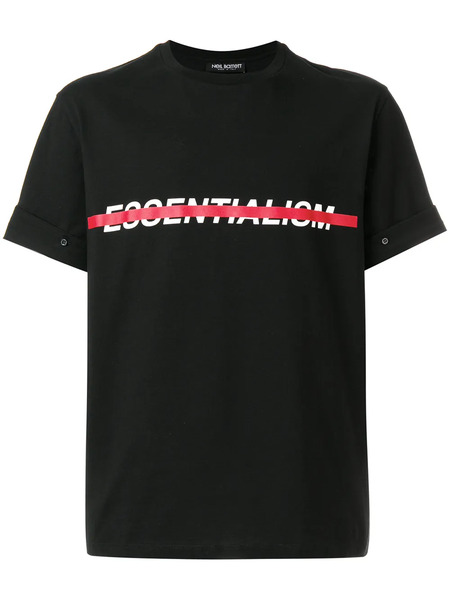  Neil Barrett Camiseta Con Eslogan - Negro 