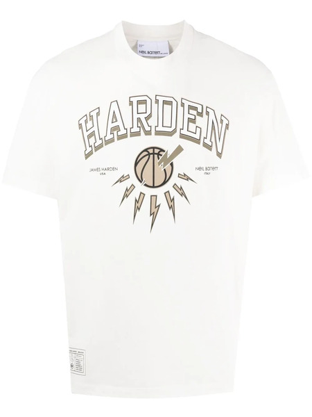  Neil Barrett Camiseta Con Logo Estampado De Neil Barret X James Harden - Blanco 