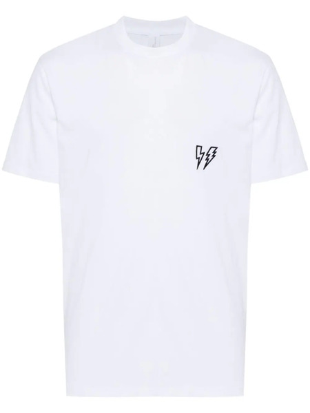  Neil Barrett Camiseta Con Parche Thunderbolt - Blanco 