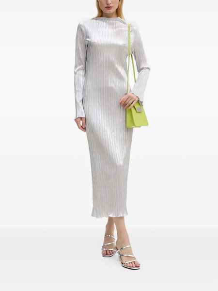  Never Fully Dressed Vestido Con Efecto Plisado - Plateado 