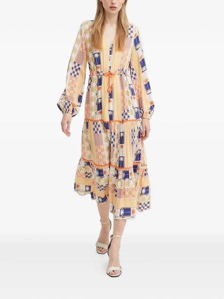  Never Fully Dressed Vestido Midi Con Diseño Patchwork - Neutro 