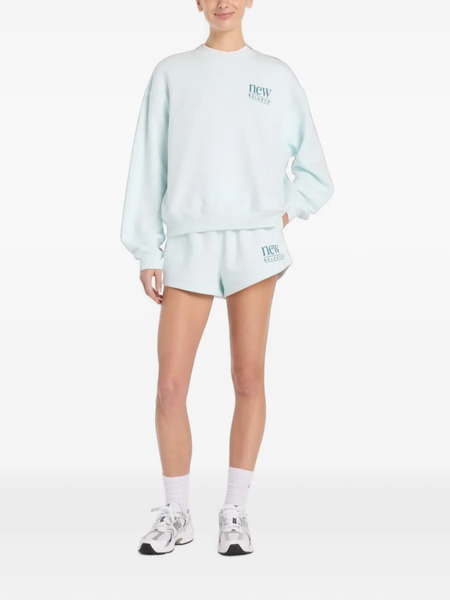  New Balance Sudadera Con Logo Estampado - Azul 