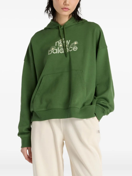  New Balance Sudadera Flower Con Capucha - Verde 