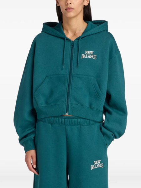 New Balance Sudadera Trackside Con Capucha - Verde 