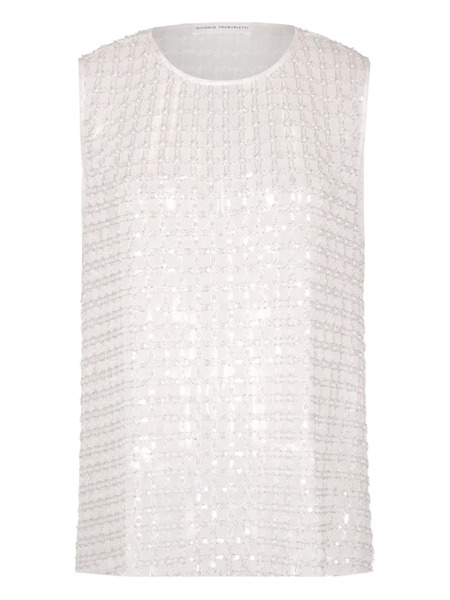  Niccolò Pasqualetti Top Con Bordado Floral - Blanco 