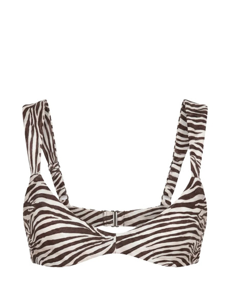  Nicholas Bridget Balconette Top - Graphic Zebra - Marrón 