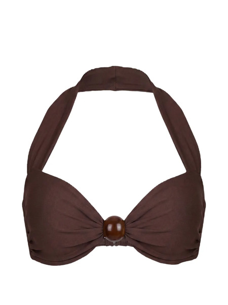  Nicholas Sirena Halter Bikini Top - Espresso - Marrón 