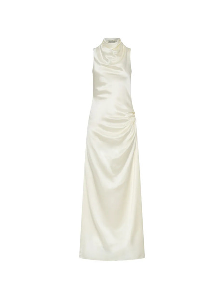  Nicholas Vestido Largo Fabiana Drapeado - Neutro 