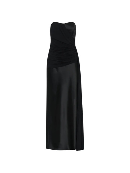  Nicholas Vestido Largo Milena Drapeado - Negro 