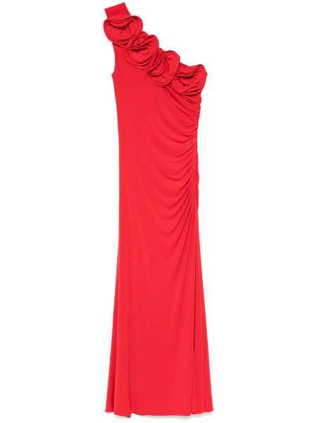  Nissa Vestido Largo Con Apliques Florales - Rojo 