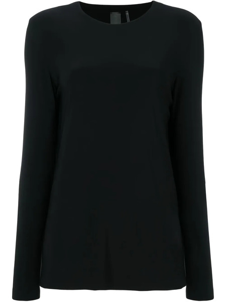  Norma Kamali Jersey Con Cuello Redondo - Negro 