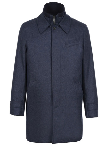  Norwegian Wool Abrigo Con Forro Acolchado - Azul 