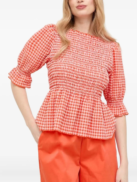  Notes Du Nord Top A Cuadros Gingham - Rojo 