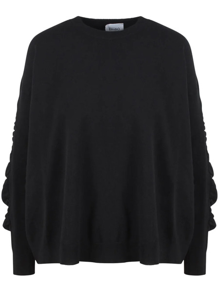 Nude Jersey Fruncido - Negro 