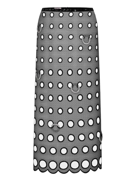  Nuè Falda Recta Con Aberturas - Gris 