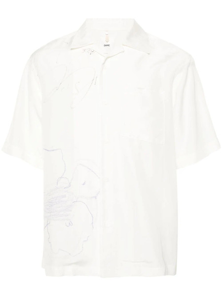  Oamc Camisa Con Boceto Estampado - Blanco 