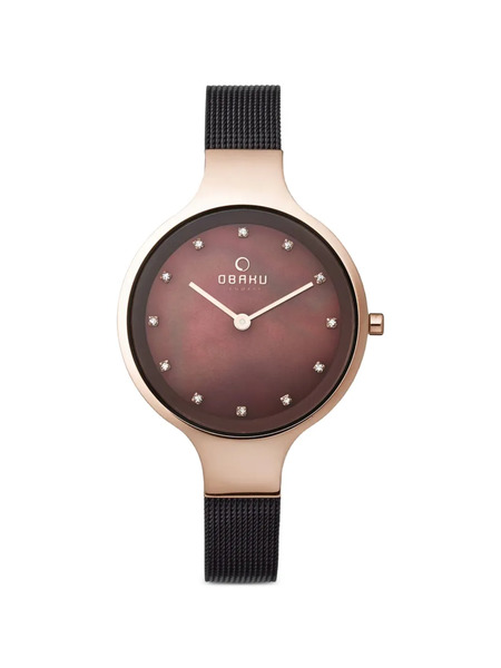  Obaku Reloj Classic Mesh De 32 Mm - Marrón 