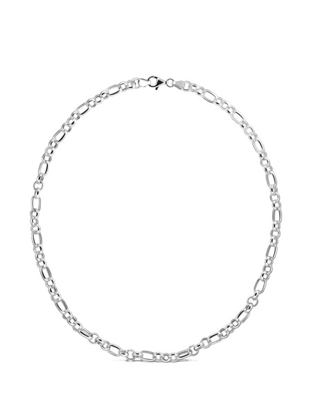  Obsidian Collar De Cadena - Plateado 
