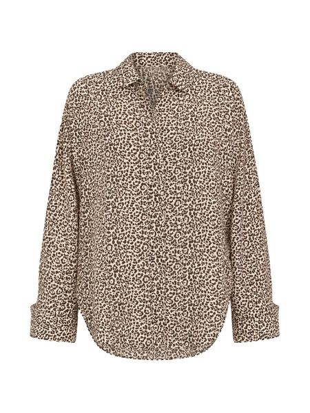  Odeeh Camisa Con Estampado De Leopardo - Marrón 