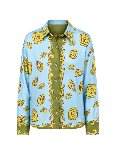  Odeeh Camisa Oysters Con Botones - Azul 