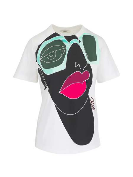  Odeeh Camiseta Con Estampado Gráfico - Blanco 