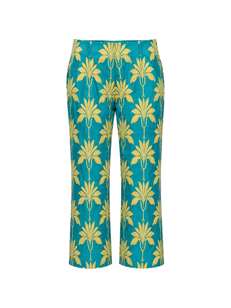  Odeeh Floral-print Straight-leg Trousers - Azul 