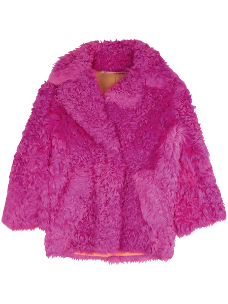  Off-white Abrigo Con Pelo - Rosa 