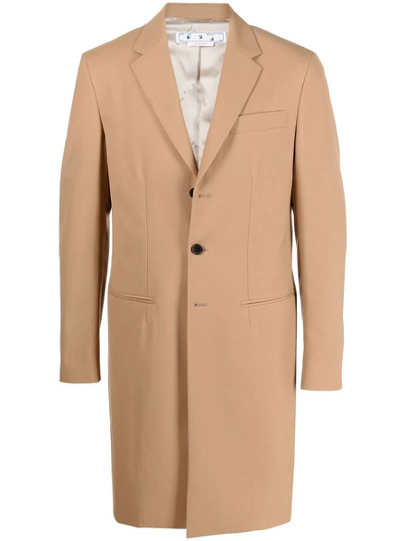  Off-white Abrigo Ponte Slim Con Botones - Neutro 