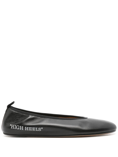  Off-white Bailarinas High Heel - Negro 