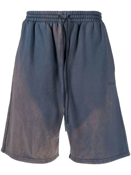  Off-white Bermudas Con Rayas Diag - Azul 